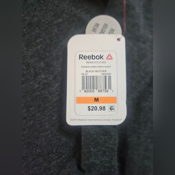 NWT Reebok Womens Gray Crewneck Long Sleeve Insignia Sweatshirt Size Medium - Picture 6 of 10